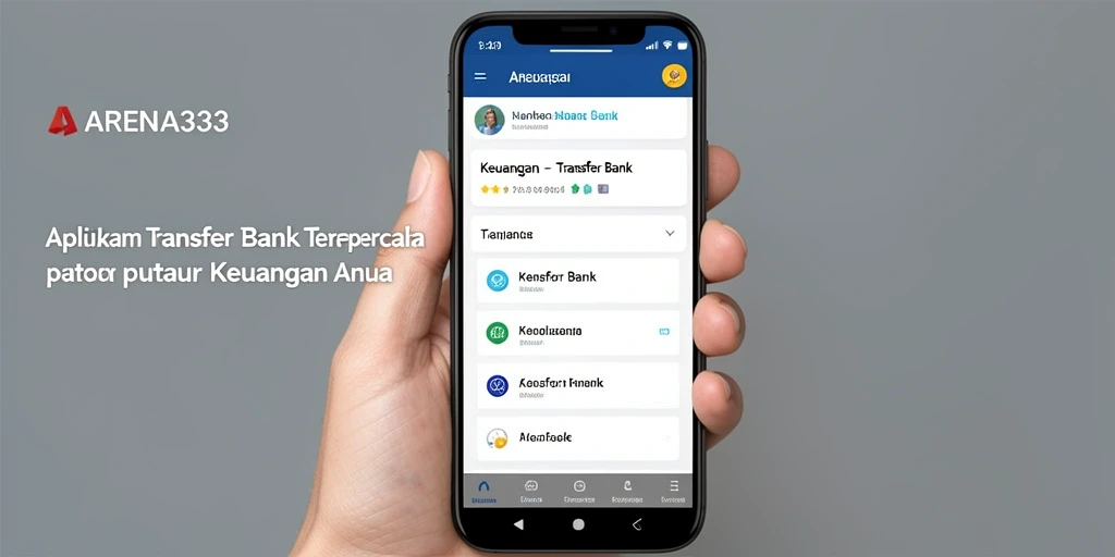 Tampilan antarmuka pengguna ARENA333 untuk Transfer Bank yang sederhana dan efektif.