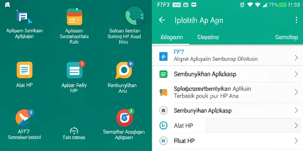 Antarmuka F7F7 yang simpel dan efektif untuk menyembunyikan aplikasi.